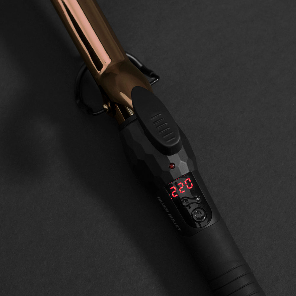Silver Bullet Fastlane Titanium Rose Gold Curling Iron-25mm - Kess Hair and Beauty