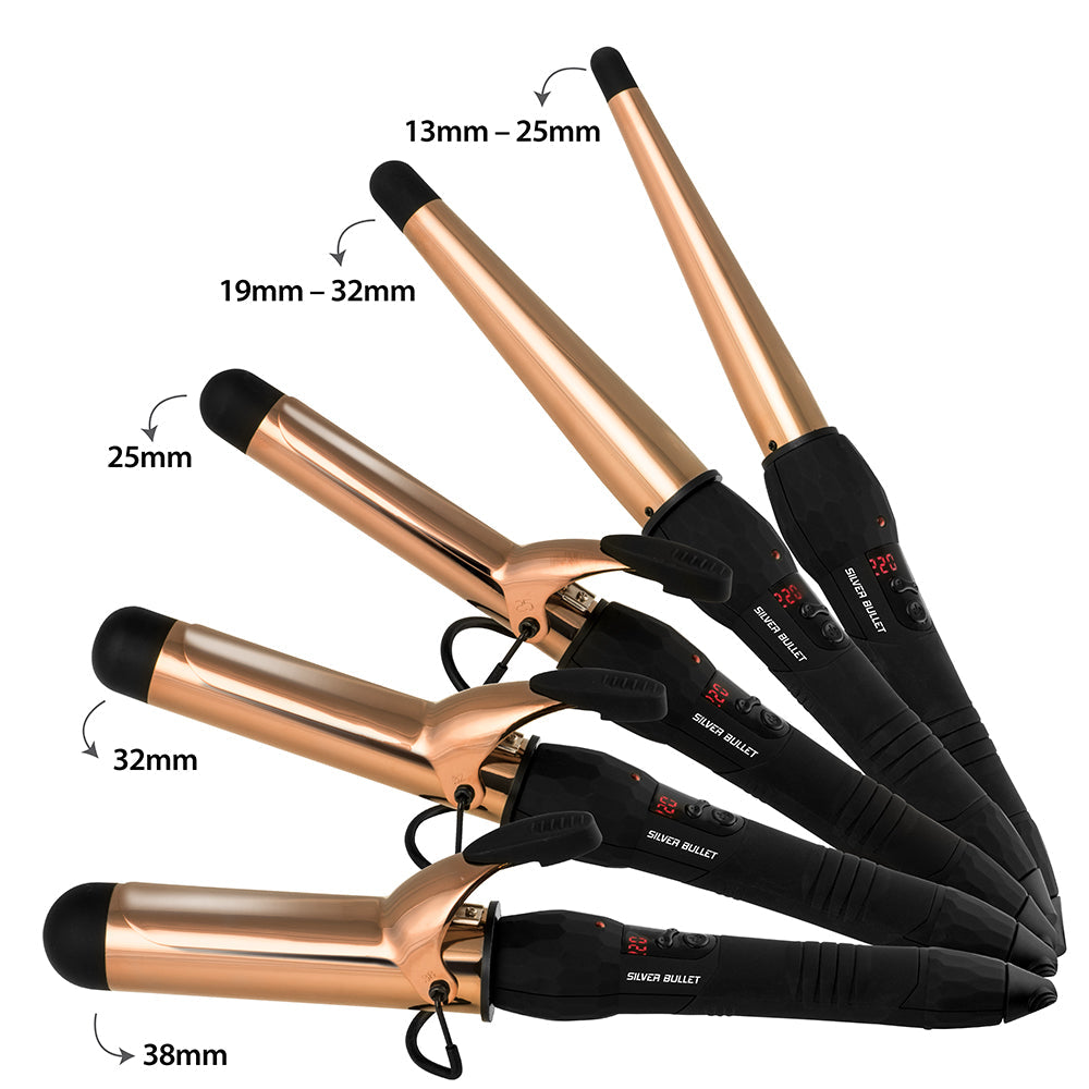 Silver Bullet Fastlane Titanium Rose Gold Curling Iron-25mm - Kess Hair and Beauty