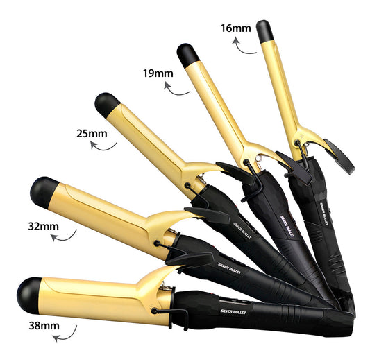 Silver Bullet Fastlane Ceramic Gold Curling Iron-19mm - Kess Hair and Beauty